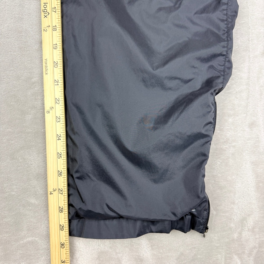 VTG Nike Track Pants Mens M Black Windbreaker Lined Ankle Zip Sportswear Y2K - Picture 11 of 14